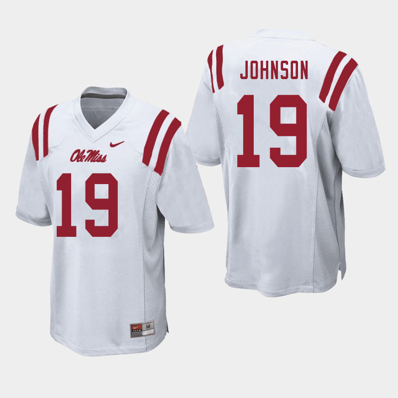 Brice Johnson Ole Miss Rebels NCAA Men's White #19 Stitched Limited College Football Jersey CRN6658BS